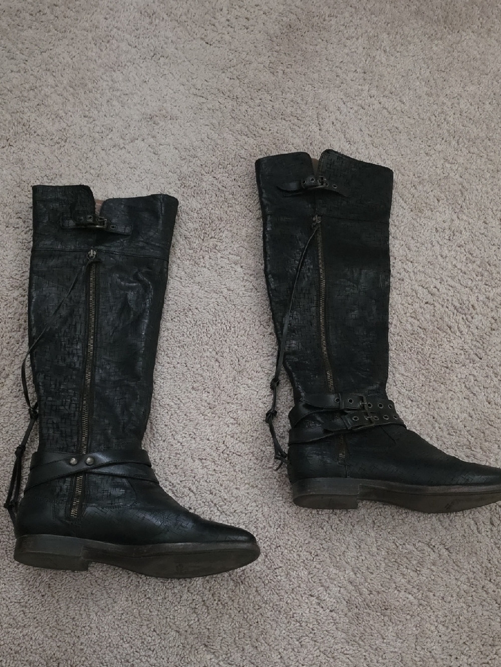Ugg Collection Black Over-the-Knee Buckle Riding Boots